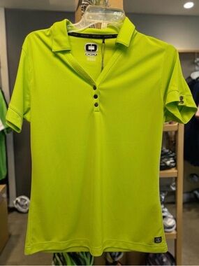 OGIO Women’s Size M Bright Lime Green Active Performance Athletic Polo Top